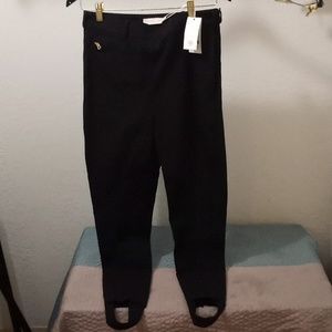 Tory Burch High Rise Blended Cotton Stirrup Pants Sz 6